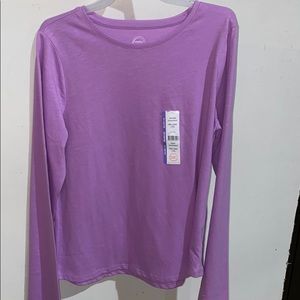 Purple girl long sleeve shirt .